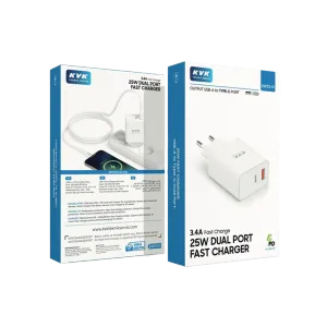 25W Typec+Usb-A Çift Port Usb Adaptör Şarj Cihazları