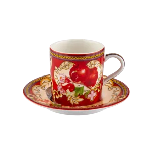 Chiara Alessi Capri Kırmızı Metal Kutu Kahve Fincanları