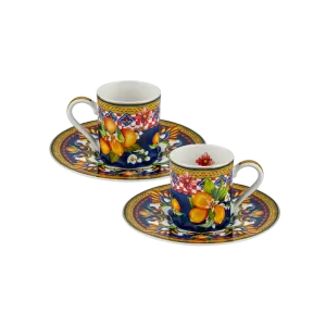 Chiara Alessi Capri Mavi Fincan Seti Kahve Fincanları