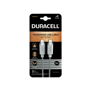 DURACELL 1M LIGHTNING CABLE BLACK C-C Şarj Kabloları