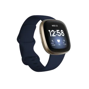 Fitbit Versa 3 - Gece Mavisi/Altın Akıllı Saat Giyilebilir Teknoloji