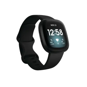 Fitbit Versa 3 - Siyah Akıllı Saat Giyilebilir Teknoloji