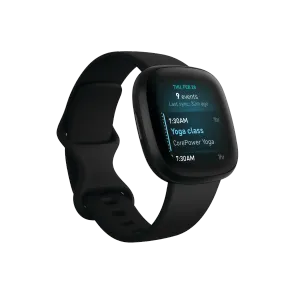 Fitbit Versa 3 - Siyah Akıllı Saat Giyilebilir Teknoloji