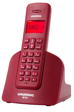 GRUNDIG GDT 310 Kırmızı Kablosuz Telefon