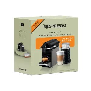 Nespresso Pixie Titan ve Aeroccino 3 Espresso Makinesi