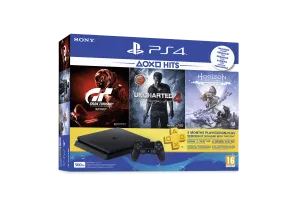 PS4 500GB 3 Aylık PS Plus+GTS+UCH4+ HRZN Oyun Konsolu