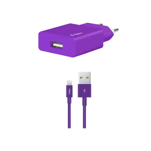 Ttec SmartCharger Adaptör+Lightng Mor Şarj Cihazları