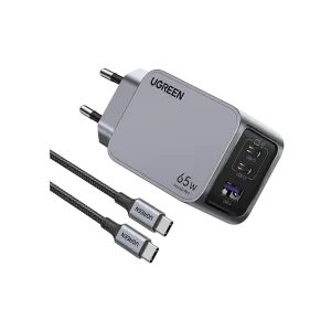 UGREEN Nexode Pro 65W adaptör+100W kablo Cep Telefonu Aksesuar