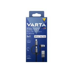 VARTA Şarj Kablosu 2m 3IN1 Şarj Kabloları