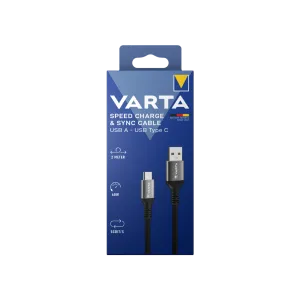 VARTA Şarj Kablosu 2m A-C Şarj Kabloları