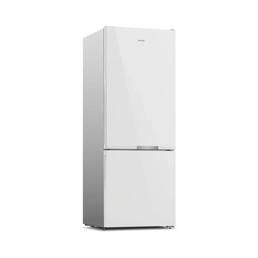 270475 IEBC Beyaz Cam Yapay Zeka Teknolojili Alttan Donduruculu Buzdolabı