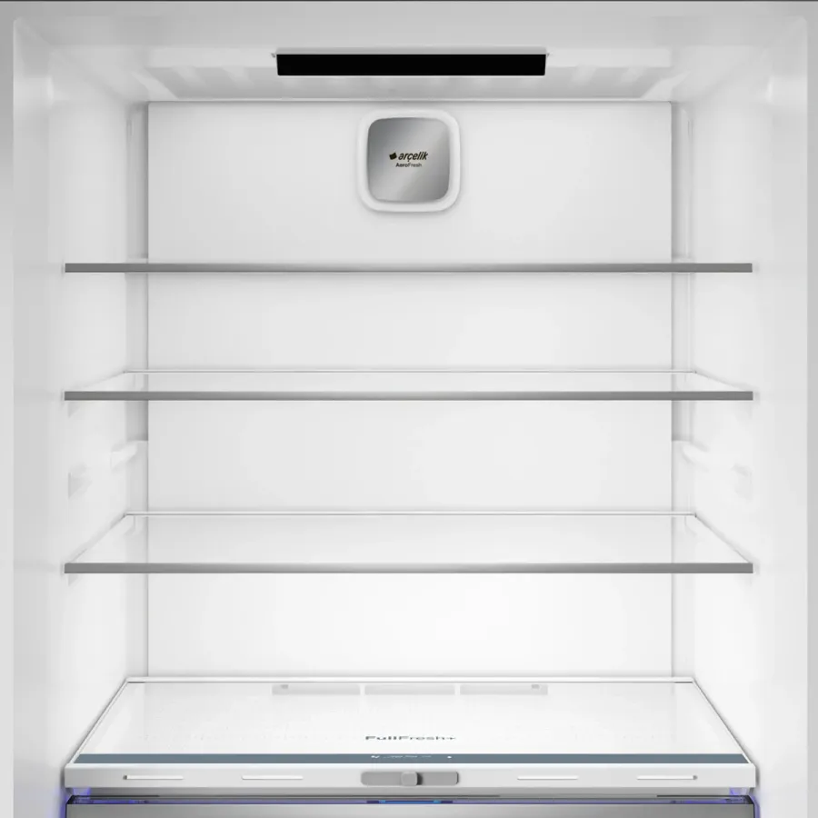 278551 EBC AI Fit Beyaz Cam Yapay Zeka Teknolojili Alttan Donduruculu Buzdolabı