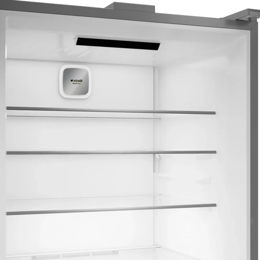 278551 EBC AI Fit Beyaz Cam Yapay Zeka Teknolojili Alttan Donduruculu Buzdolabı