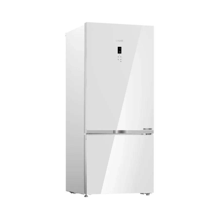 278551 EBC AI Fit Beyaz Cam Yapay Zeka Teknolojili Alttan Donduruculu Buzdolabı