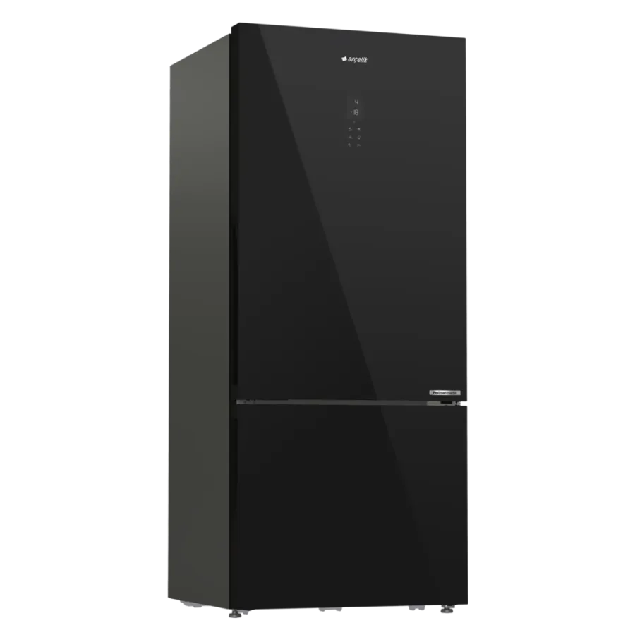 278551 ESC Siyah Cam Alttan Donduruculu Buzdolabı