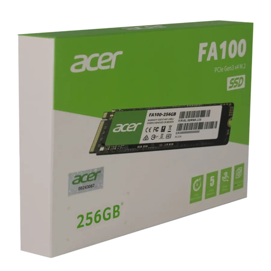 Acer FA100 PCIe NVMe 256GB Bilgisayar Çevre Birimleri