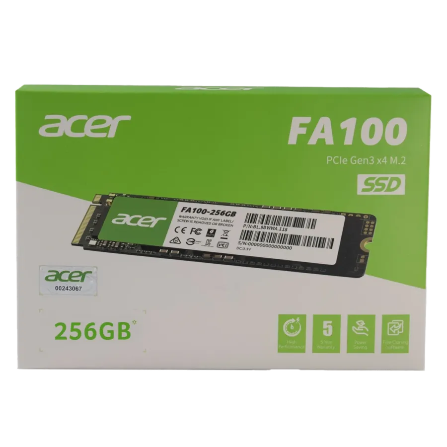 Acer FA100 PCIe NVMe 256GB Bilgisayar Çevre Birimleri