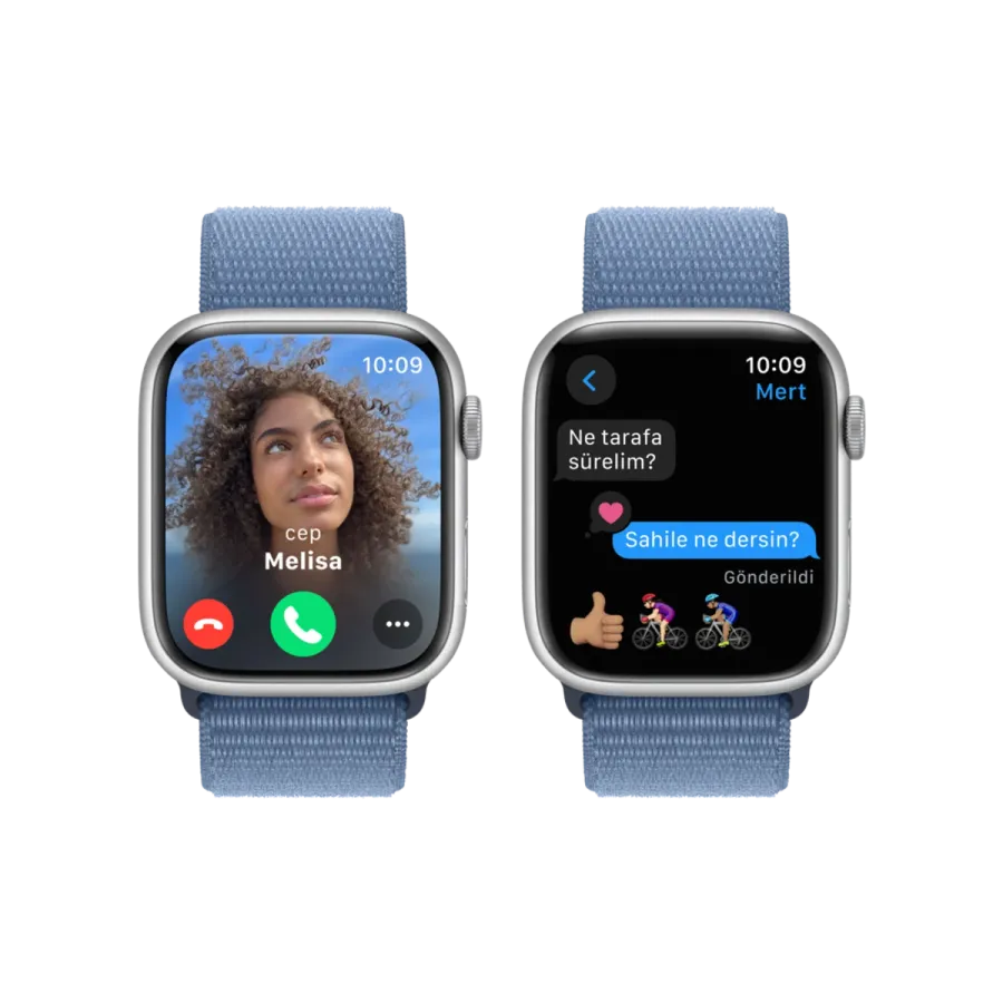 Apple Watch S9 41mm Gümüş Kış Mavi SL Akıllı Saat