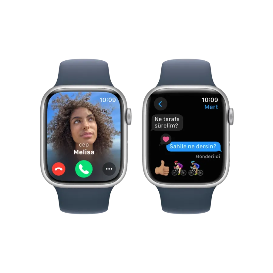 Apple Watch S9 41mm Gümüş-Mavi SB - M/L Akıllı Saat