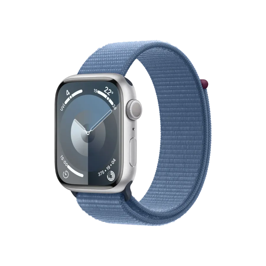 Apple Watch S9 45mm Gümüş Kış Mavi SL Akıllı Saat