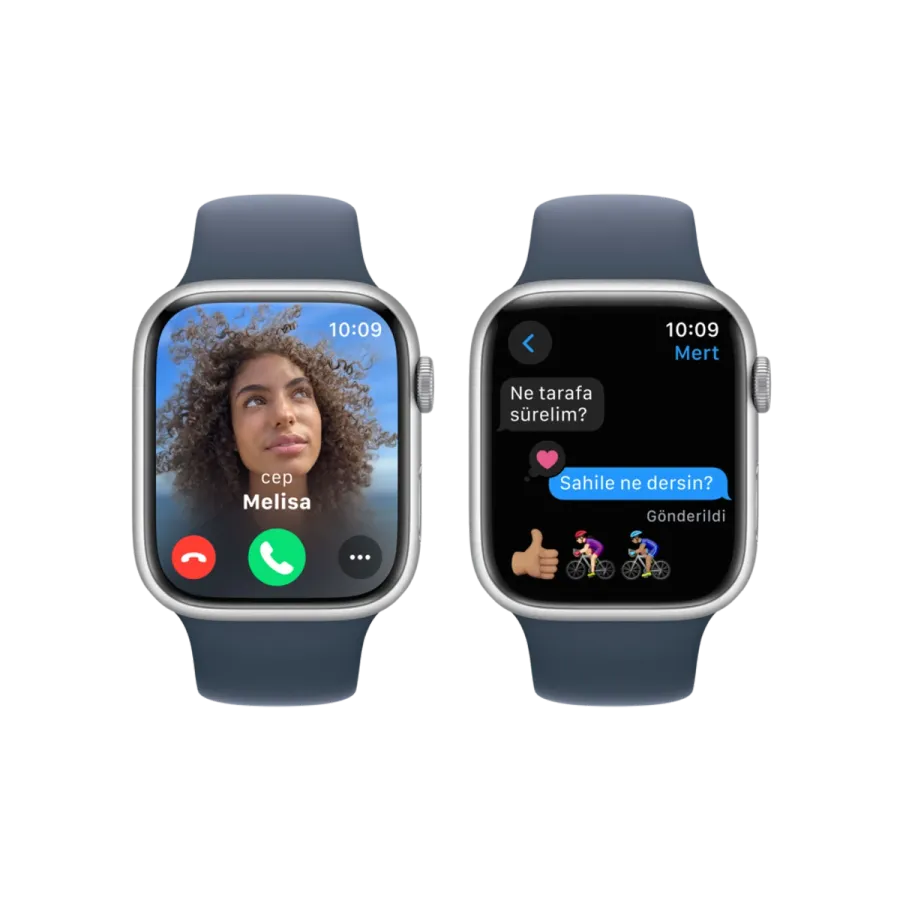 Apple Watch S9 41mm Gümüş-Mavi SB - S/M Akıllı Saat