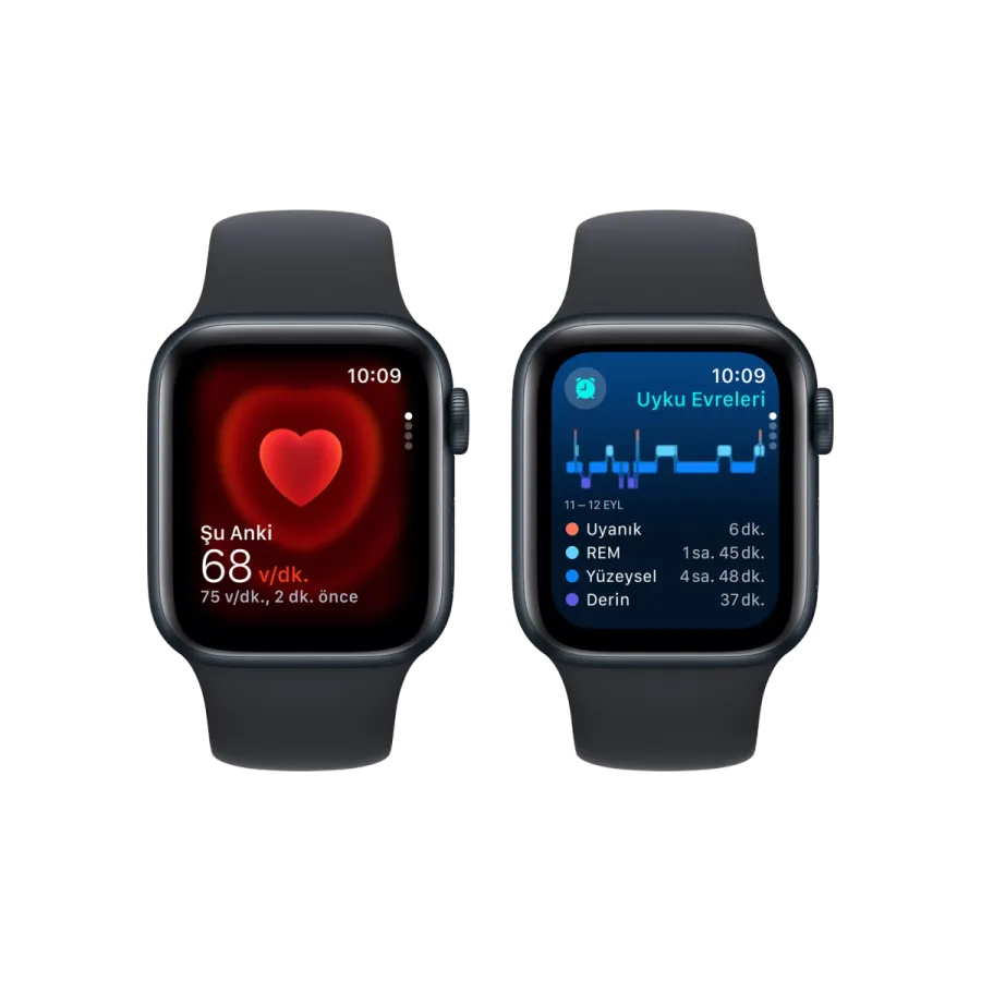 Apple Watch SE, 44mm Gece yarısı - M/L Akıllı Saat