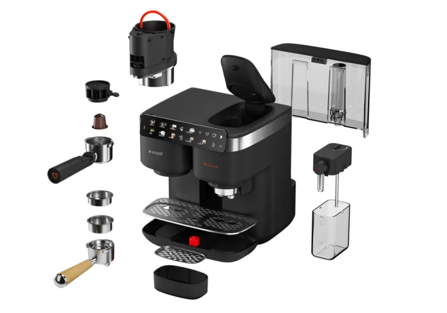 Arçelik TEM 9690 Telvesso® Türk Kahvesi Makinesi & Yarı Otomatik Espresso Makinesi