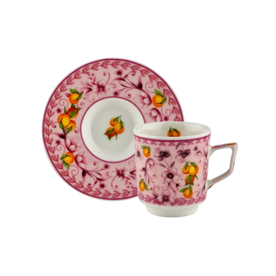 Chiara Alessi Arancia Pembe Fincan Kahve Fincanları