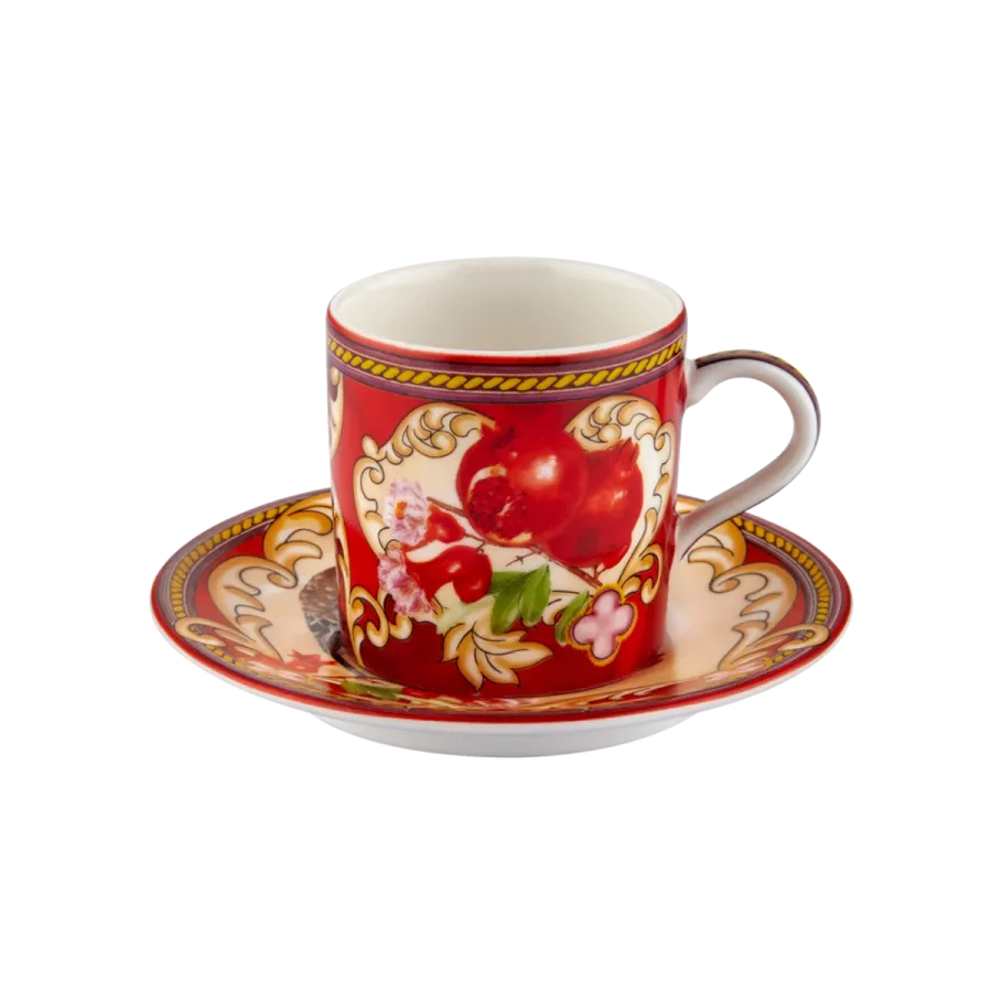 Chiara Alessi Capri Kırmızı Metal Kutu Kahve Fincanları