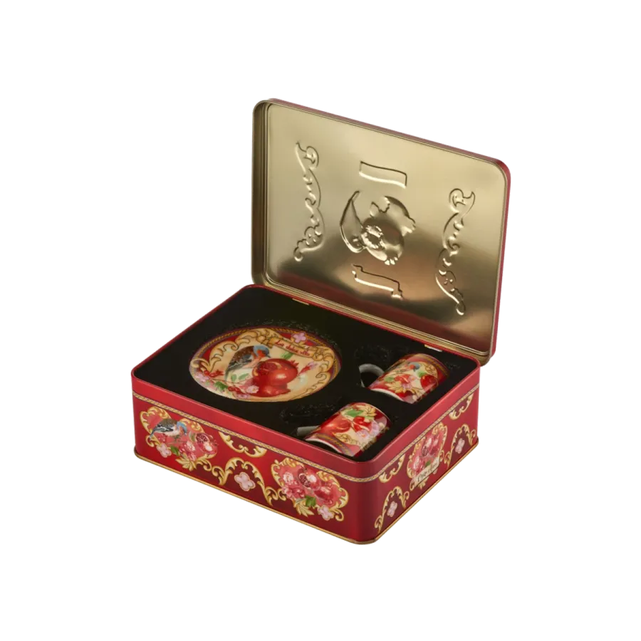 Chiara Alessi Capri Kırmızı Metal Kutu Kahve Fincanları