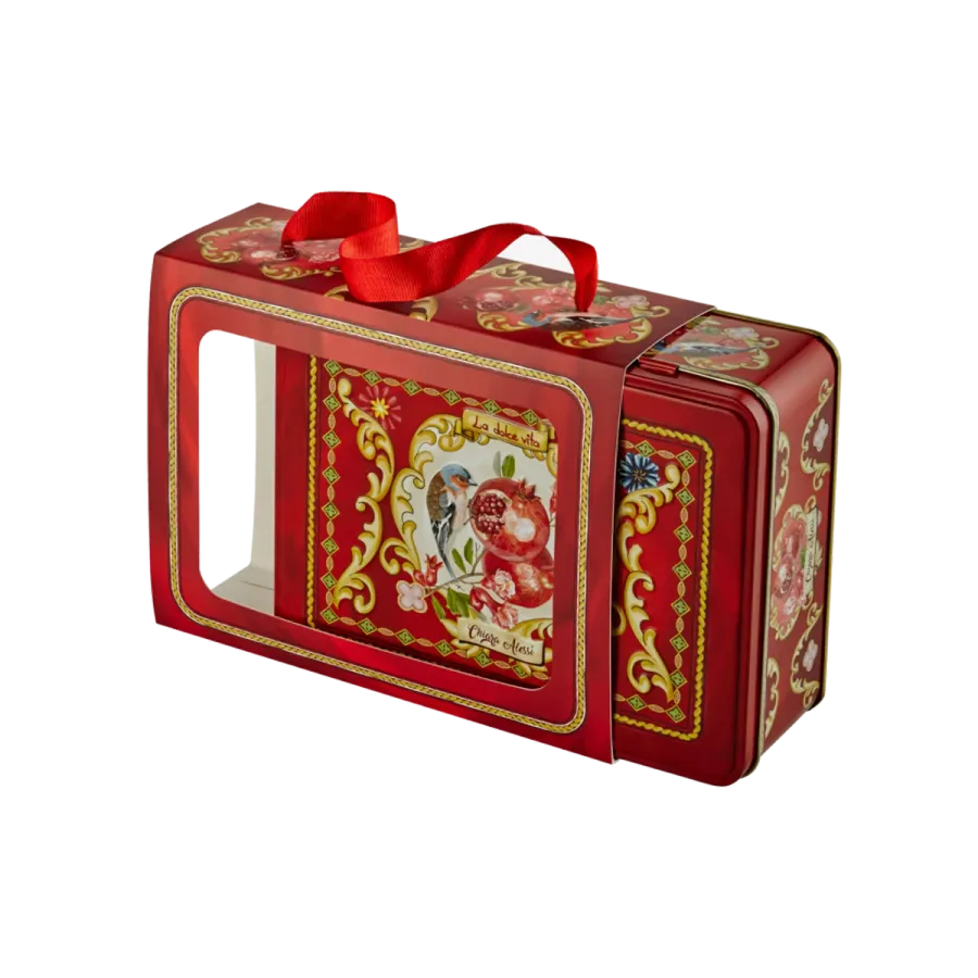 Chiara Alessi Capri Kırmızı Metal Kutu Kahve Fincanları