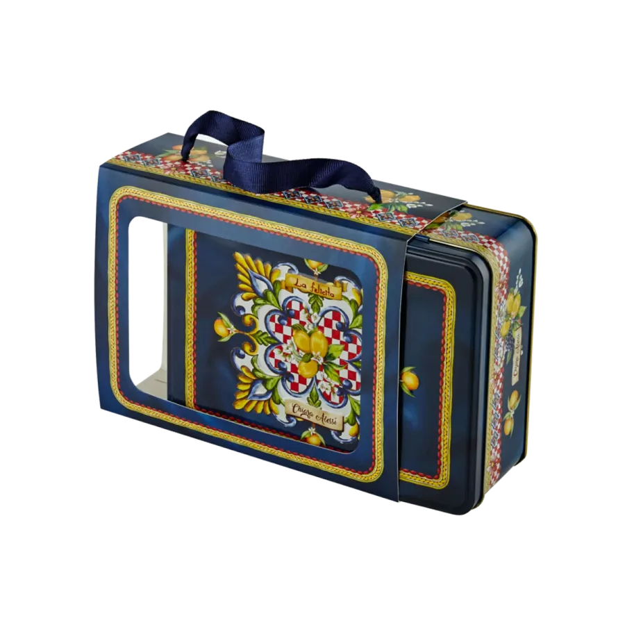 Chiara Alessi Capri Mavi Metal Kutu Kahve Fincanları