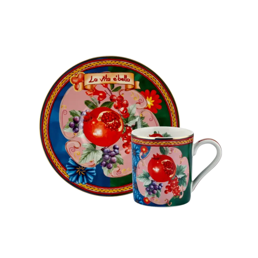 Chiara Alessi Capri Yeşil Fincan Seti Kahve Fincanları