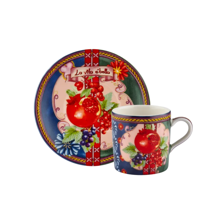 Chiara Alessi Capri Yeşil Metal Kutu Kahve Fincanları