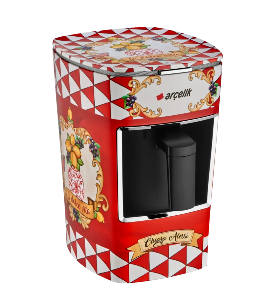 Chiara Alessi K 3300 CR Capri Red Türk Kahve Makinesi