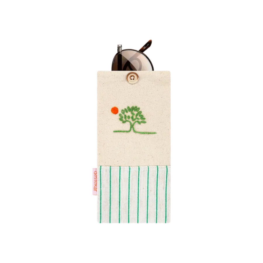 destekar Gözlük Kılıfı Yeşil Çizgili UmutKent Koleksiyonu Ürünleri