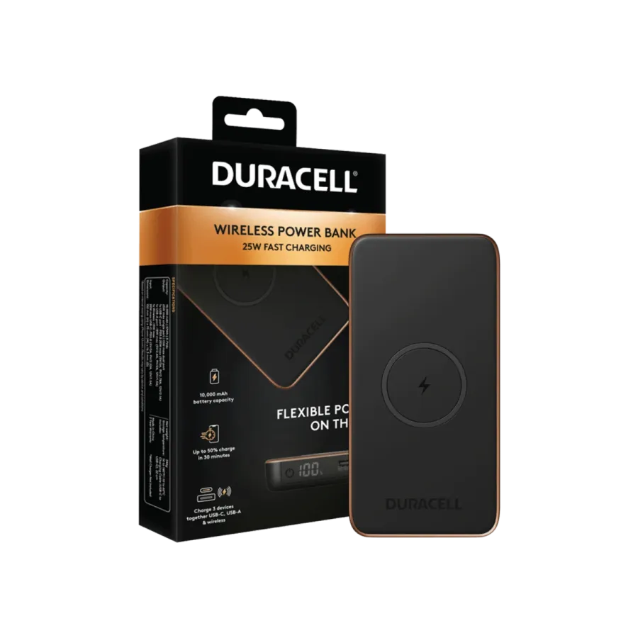 DURACELL 10000 PBANK 25W BLACK Powerbank
