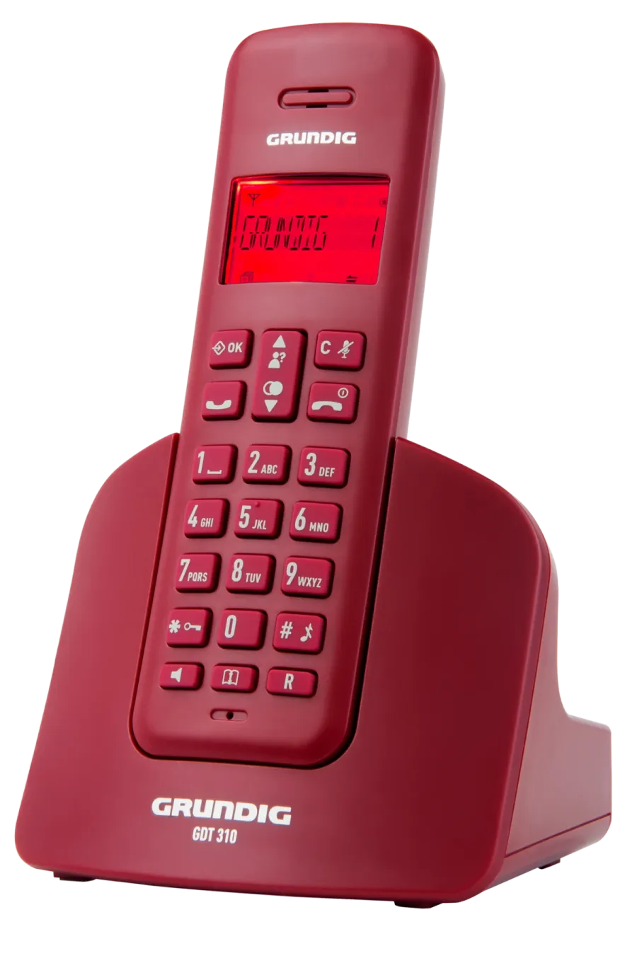 GRUNDIG GDT 310 Kırmızı Kablosuz Telefon
