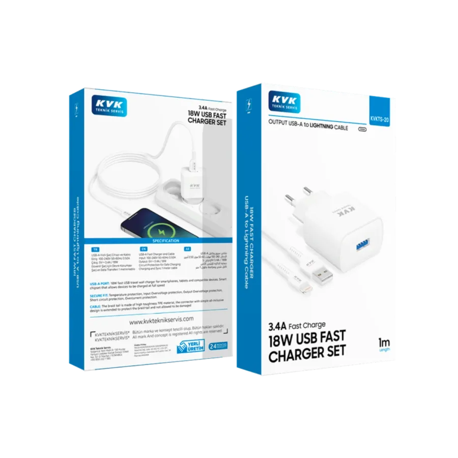IOS 3.4A SARJ SETI (ADAPTOR-KABLO) Şarj Cihazları