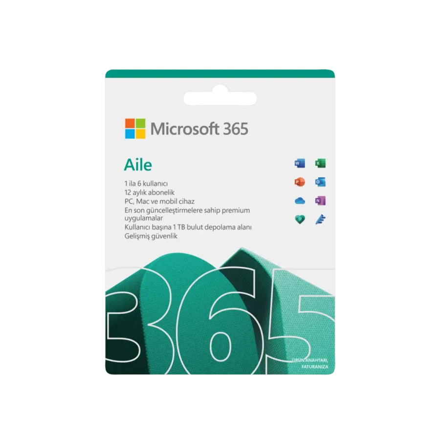 Microsoft 365 Aile Türkçe Bilgisayar Çevre Birimleri
