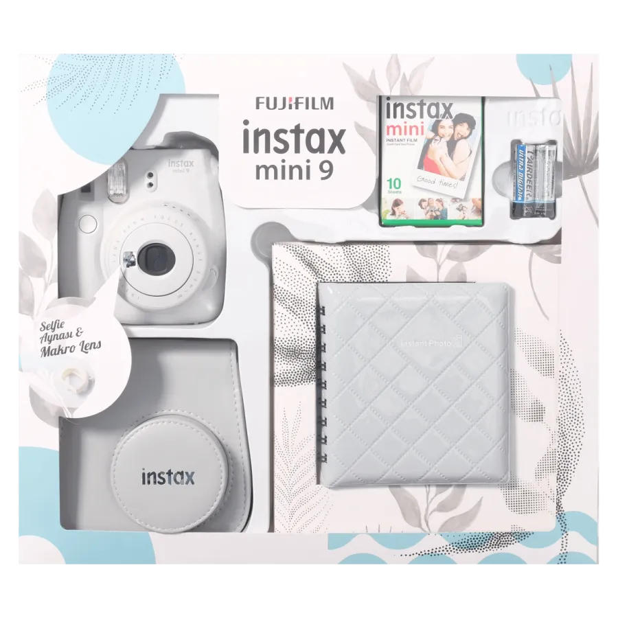 Mini9Box Albm/kılıf/kgt Beyaz Fotoğraf Makinesi
