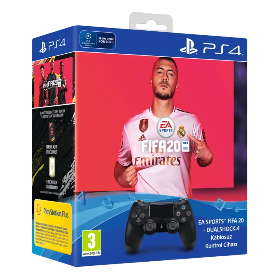 SONY DS4 Black + Fifa 20 Bundle Oyun Konsolu
