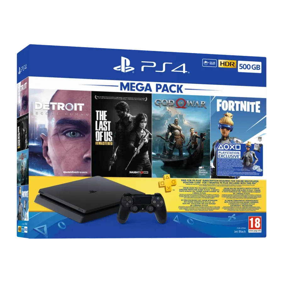 SONY PS4 500GB DT/LOS/GOW/FNHT Oyun Konsolu