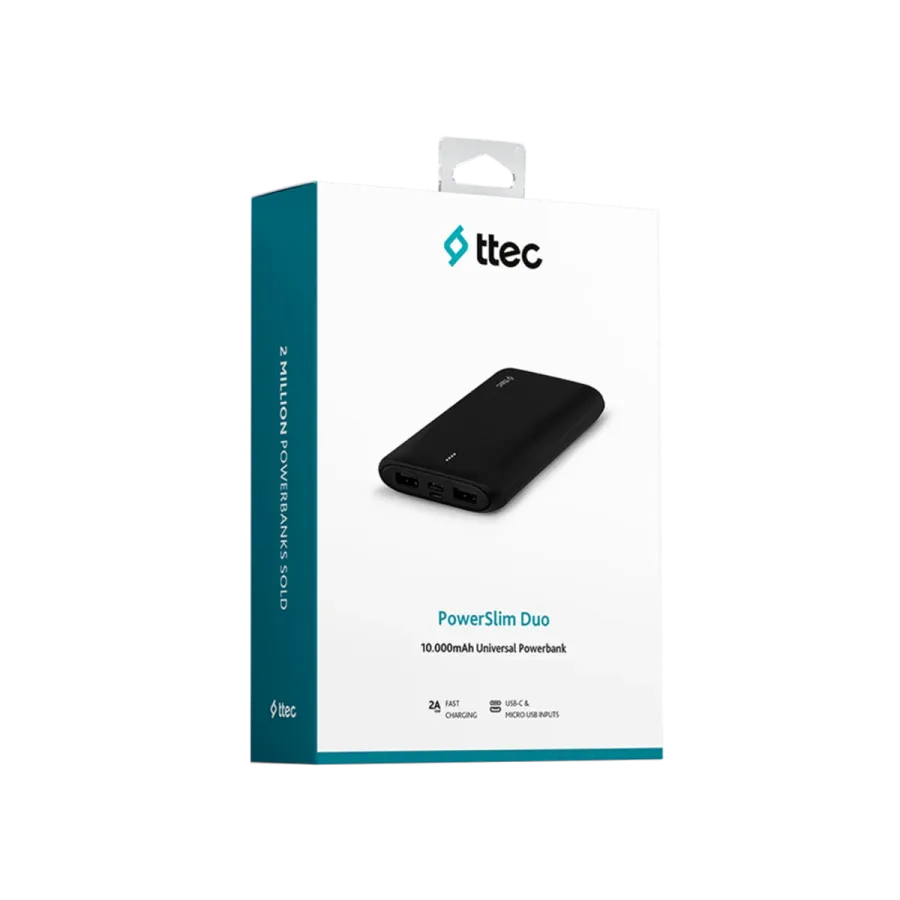 Ttec 2BB163S PowerSlim Duo 10.000mAh Ta Powerbank