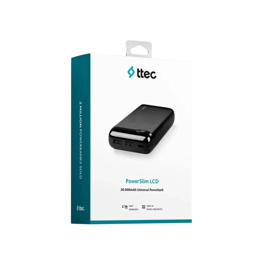 Ttec 2BB184S PowerSlim 20.000 Powerbank Powerbank