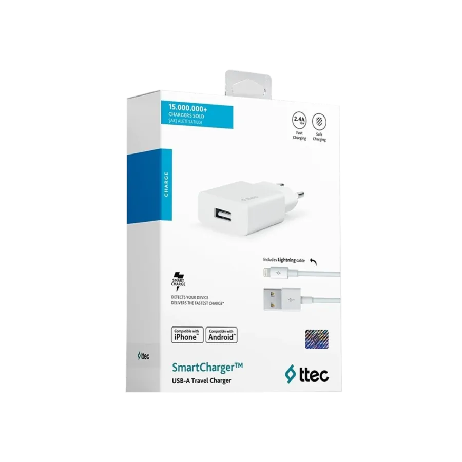 Ttec 2SCS20LB SmartCharger 2A+Lightning Cep Telefonu Aksesuar
