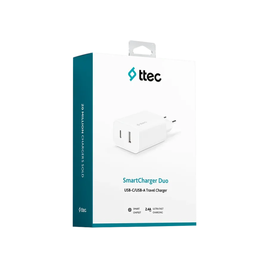 Ttec 2SCS25B SmartCharger DuoUSB-C+USB-A Cep Telefonu Aksesuar