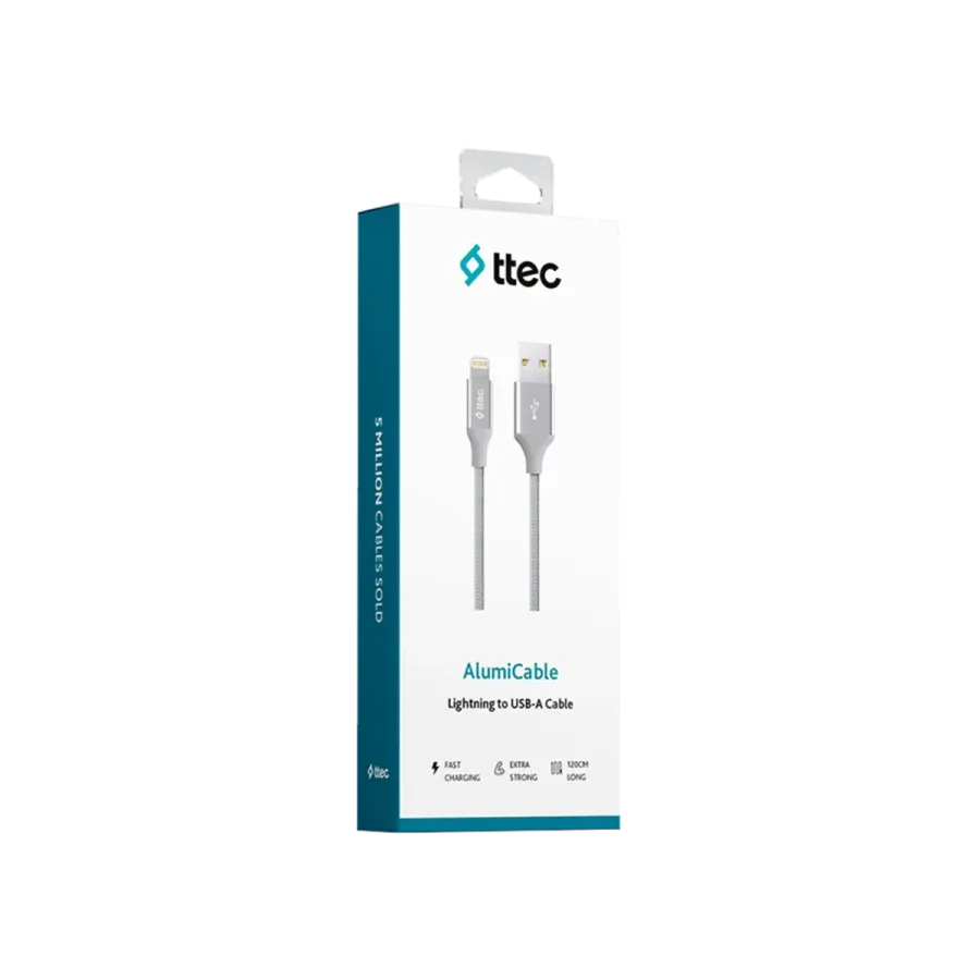Ttec AlumiCable iPh. Şarj Kablosu Gümüş Şarj Kabloları