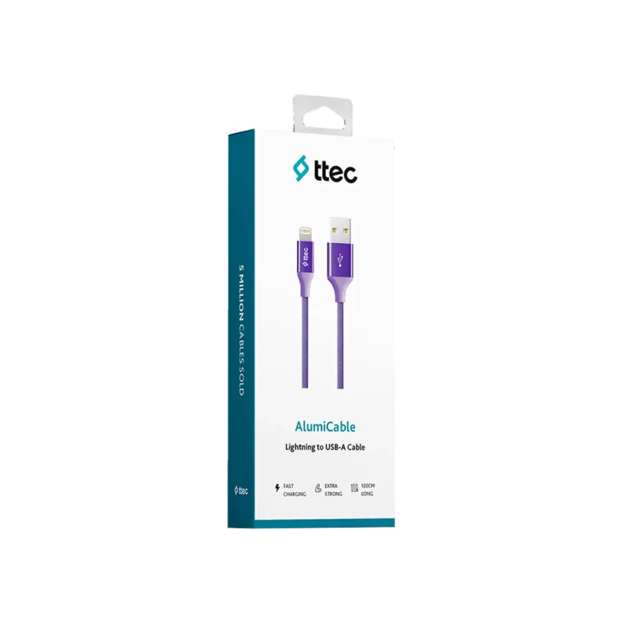 Ttec AlumiCable iPh. Şarj Kablosu Mor Şarj Kabloları