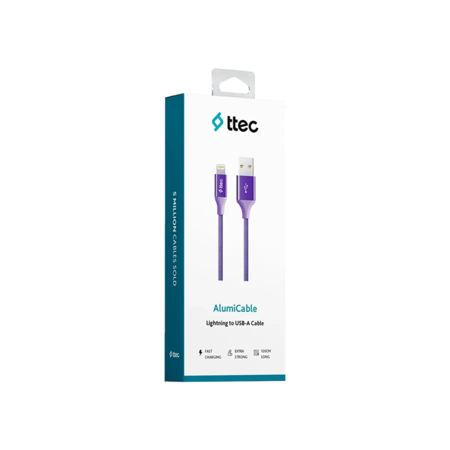 Ttec AlumiCable iPh. Şarj Kablosu Mor Şarj Kabloları